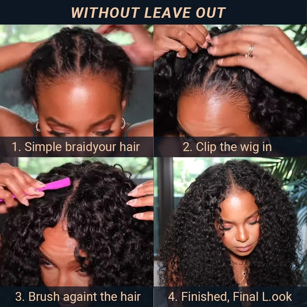 Effortless Kinky Curly V Part Wig