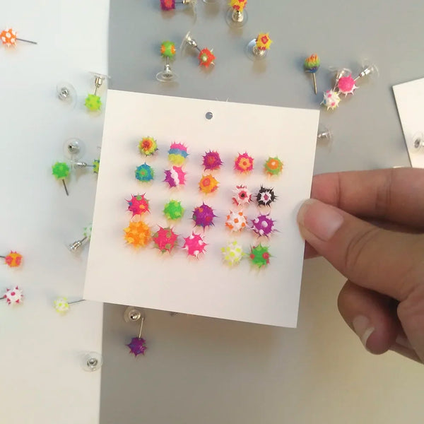 Colorful Silicone Ball Earrings