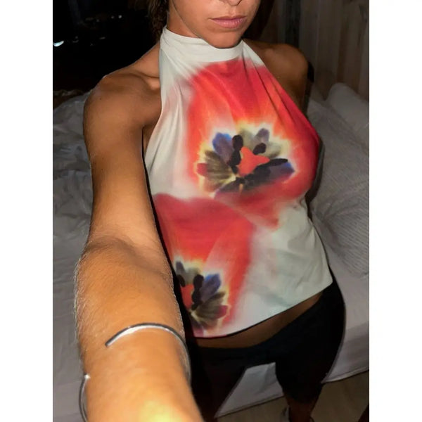 Stylish Summer Halter Crop Top