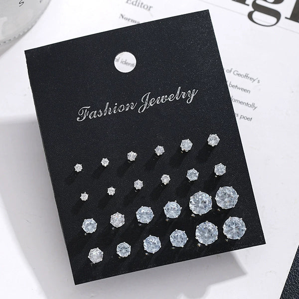 Sparkling Wedding Earrings Set