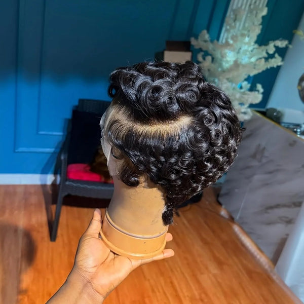 Chic Short Curly Pixie Wig