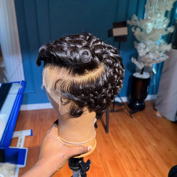 Chic Short Curly Pixie Wig