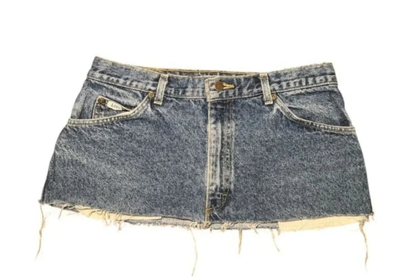 Trendy Vintage Denim Mini Skirt