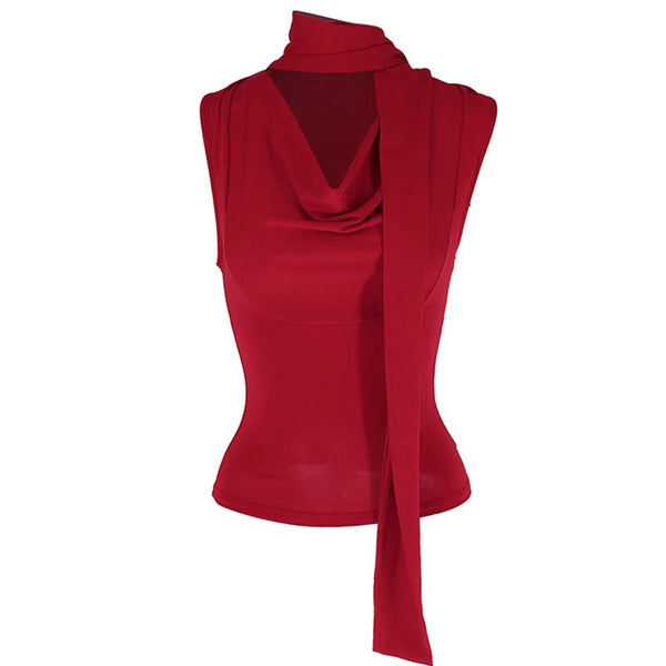 Elegant Knit V-Neck Tank Top
