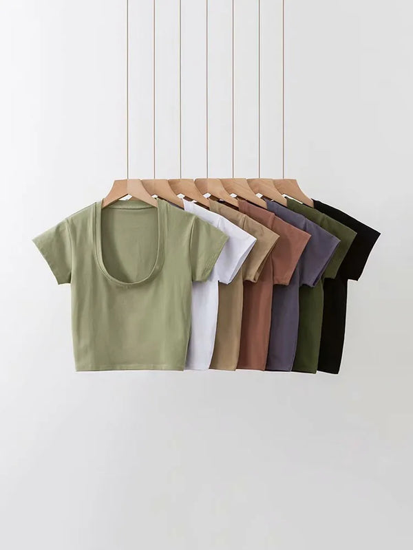 Stylish Solid Crop Top