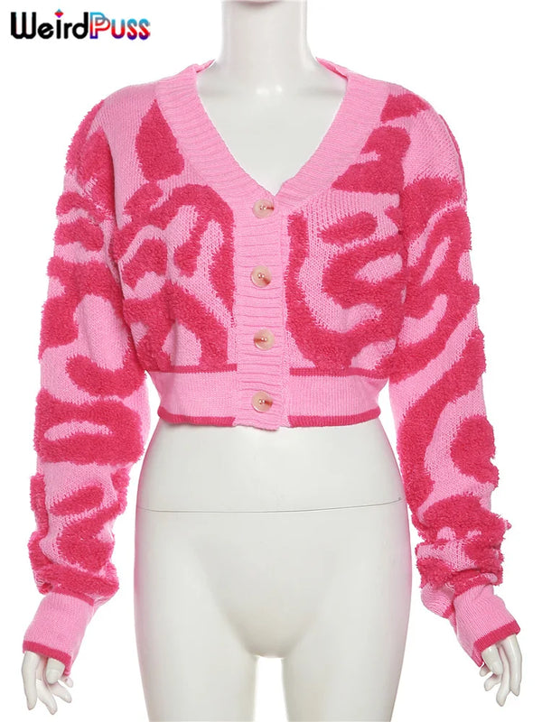 Chic Y2K V-Neck Cardigan