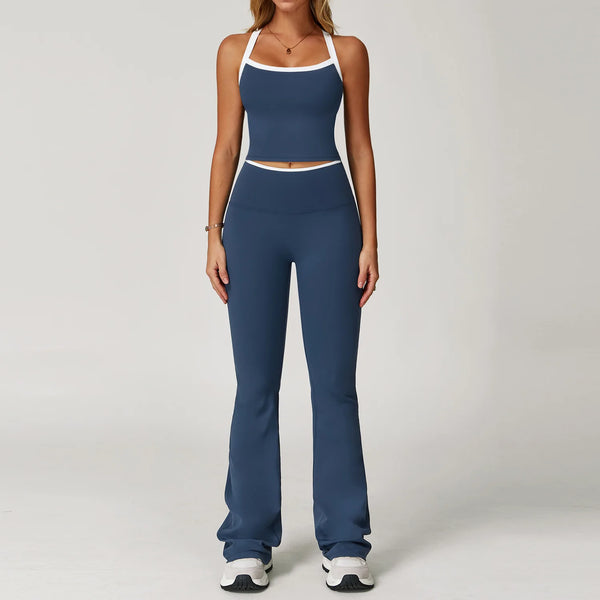 Chic Workout Bell-bottom Set